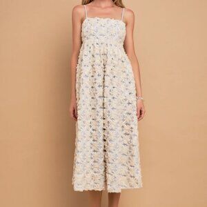 English Factory Ribbon Embroidery Puff Dress. Size XS. NWT